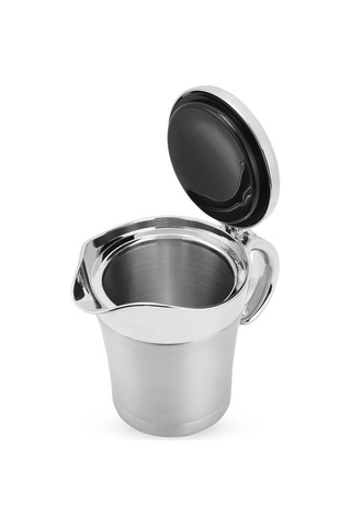 Sones 304 Paslanmaz Çelik Sos Kabı Biftek Sos Tenceresi Domates Sosu Şişesi Çift Yalıtımlı Baharat Tenceresi, Kapasite: 450ml