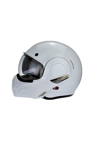 Sway Sw 907 Stratos 180 Çene Açılır Motosiklet Kaskı Beyaz