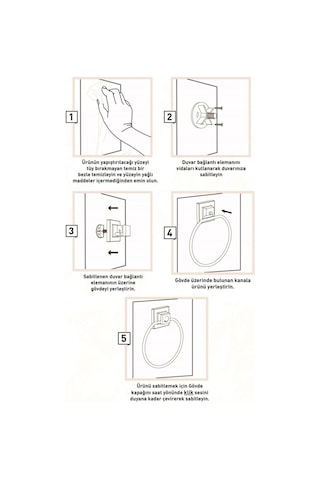 Delmeye Son Yapışkanlı Banyo Mutfak Havluluk Askısı Krom Y-613