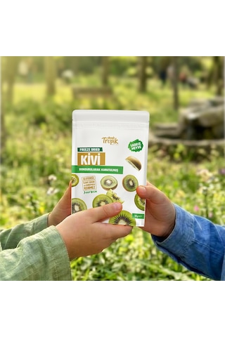 Dondurularak Kurutulmuş Kivi 18 G Freeze Dried Meyve Cipsi Çıtır Meyve Kurusu 4 Adet