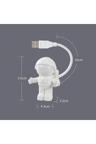 Astronot Usb Gece Lambası Beyaz