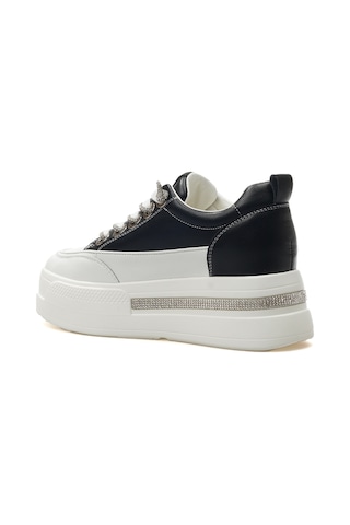 Guja Kadın Taş Detaylı Gizli Dolgu Topuk Sneaker Günlük Ayakkabı 25y 25y492 Z Siyah Siyah