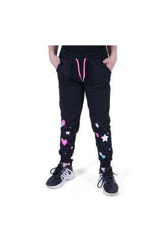 3'lü Karışık Paris Model Kız Çocuk Siyah-antrasit Eşofman Altı Siyah - Antrasit