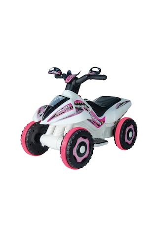 Uj Toys Prenses 6 V Akülü Atv Beyaz - Pembe