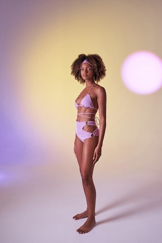 Holly Lolly Yüksek Bel Aksesuar Detaylı Delphi Bikini Altı Lila