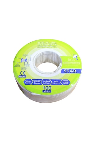 Mag Rg6-u4 İthal Uydu Anten Kablosu-100 Metre