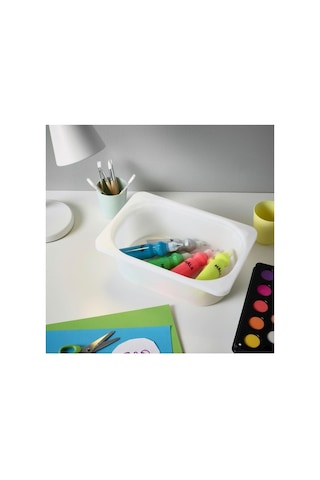 Ikea Trofast Oyuncak Saklama Kutusu, Beyaz, 20x30x10 Cm Çok Renkli
