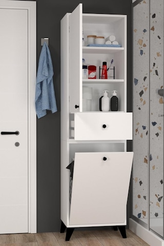 Umay Sepetli Modern Banyo Dolabı Çok Renkli