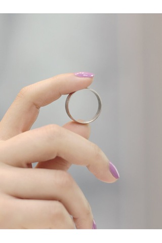 14 Ayar Altın Gümüş Renk Alyans Yüzük