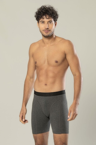 Erdem Antrasit Pamuk Elastan Uzun Boxer 1416 Antrasit