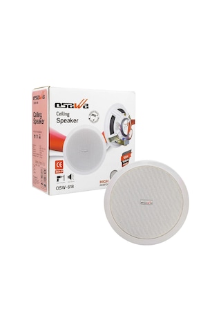 Osawa Osw-618 16 Cm Trafolu Alçıpan Hoparlör Ama Tavan Okul Mağza Konferans Salonu Hoparlörü