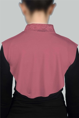 Altobeh Kadın Penye Tesettür Daire Yakalı Dantelli Boyunluk - Gül Kurusu Gülkurusu