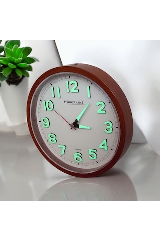Fosforlu 3d Kabartma Rakam Mini Küçük Duvar Saati 22 Cm Eskitme