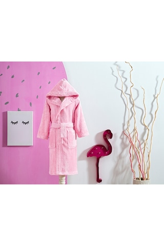 Özdilek Ashley Kapüşonlu Bambu Çocuk Bornozu 15 Yaş-pembe
