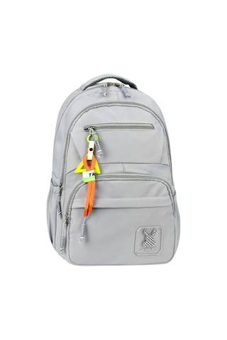 Özel Su Geçirmeyen Kumaş Çok Bölmeli Sırt Çantası Gri