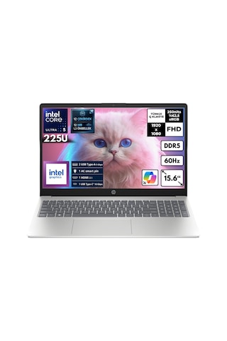 HP AI 15-FD2026NT D51E0EAQB16 U5-225U 16 GB 512 GB SSD15.6" Dos FHD Dizüstü Bilgisayar