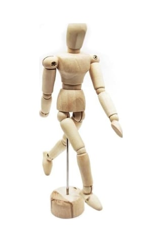 Artlantis Ahşap İnsan Modeli 20 Cm 1 Adet İnsan Figürlü Ahşap Model Manken Resim Ressam Eğitimi Tahta Adam Kukla