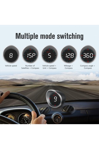 Maiyame G5 Araba Hud Görüntüleyici: Hız, Kilometre, Pusula, Gps İkonu Hız Ve Yorgunluk Alarmı Km/h/mph Dönüştürme Usb İle Kolay Kurulum