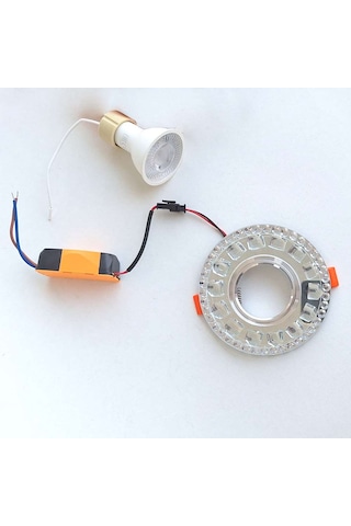 Kristal Damla 2+4,5 W Sıva Altı Spot Kenarı Beyaz+gün Işığı Işık Beyaz