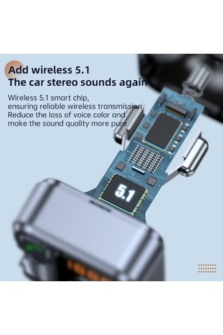 Didadodo T16 Mp3 Çalar Hızlı Şarj Cihazı Kablosuz Bluetooth 5.1 Fm Verici Eller Serbest Araç Kiti