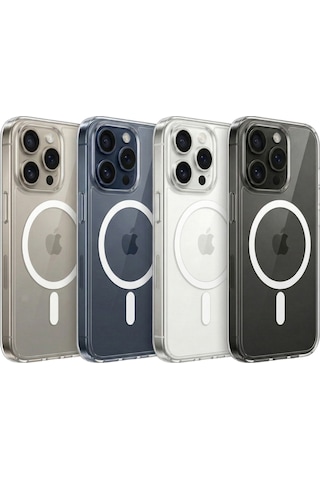 İberry Bunkerglass 15 Pro Magsafe Uyumlu Şeffaf Kılıf