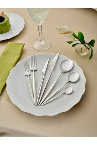 Karaca  Elegance Braga Platin 12 Kişilik 84 Parça Çatal Kaşık Bıçak Takımı