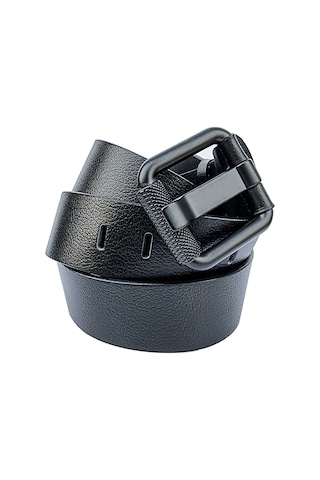 Rich Smith Hakiki Deri Kemer Erkek Spor Siyah Roll Toka 4.2 CM / Rs1016 Siyah
