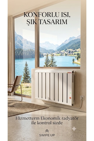 Hizmetterm 600w Aluminyum Elektrikli Radyatör 50x80 Cm