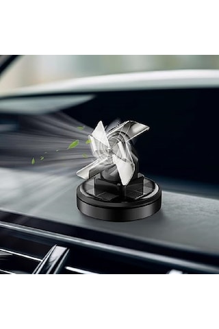 Araba Oto Kokusu Rüzgar Gülü Siyah-krom 1 Adet
