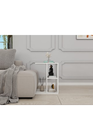 İvriz Yan Sehpa Beyaz Renk