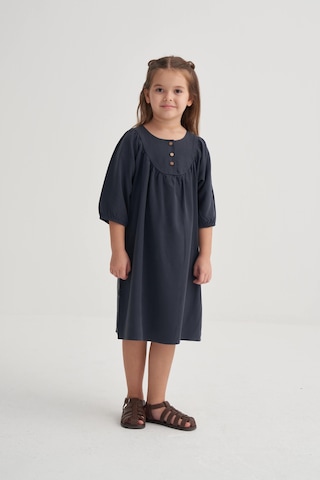 Cigit Tencel Robalı Elbise 2-7 Yaş Lacivert Lacivert