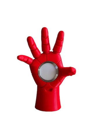 Iron Man El Tasarımlı Dekoratif Masa Lambası-fibrika Store Kırmızı