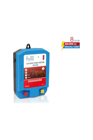 Puhu Ecos Eko Model Kuruluma Hazır Elektrikli Çit Sistemi 10 Dönümlük 8 Joule -2461