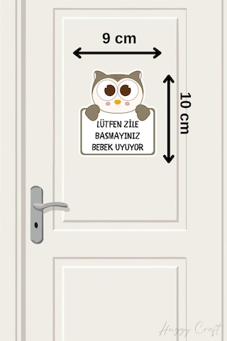 Lütfen Zile Basmayınız Sevimli Kuş Sticker Kapı Zili Etiketi Standart