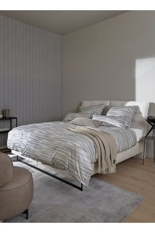 Joop Vıvıd Mako Saten Yatak Çarşafı Takımı, %100 Pamuk, 135x200 + 80x80, Fermuarlı, Almanya Üretimi Çarsaf Koyu Gri