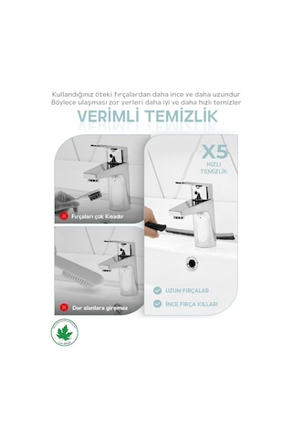 Çok Amaçlı Multi İnce Temizlik Fırçası Derz Arası Banyo Mutfak Lavabo Detay Temizleme Fırçası 2 Adet