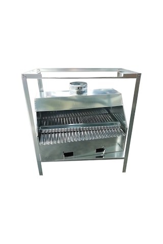 Davlumbazlı Sehpalı Kömürlü Mangal 60 x 33 CM