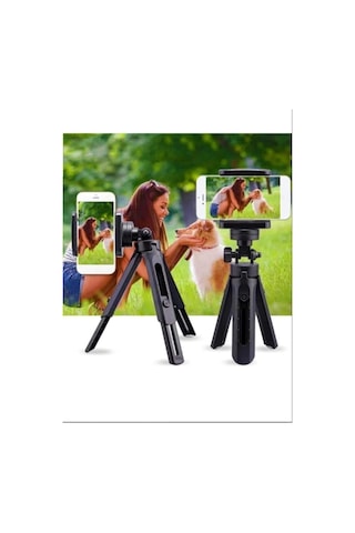 Taşınabilir Portatif Aksiyon Kamera Telefon Yükseklik Yön Ayarlı Mini Tripod 28 Cm Siyah Diğer