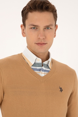 U.S. Polo Assn. U.s. Polo Assn. Erkek Camel Kazak /triko 50313662-vr015