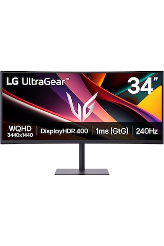 Lg Ultragear G6 34g630a-b 34" 1ms Gtg 240hz Hdmı+display+type-c Displayhdr 400 Curved Ultrawide Wqhd 3440x1440 Oyuncu Monitörü