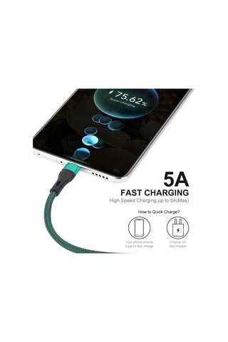 Enkay Enk-cb119 1m Usb 3.0 To Usb-c / Type-c 5a Super Fast Charging Sync Data Cable Grey