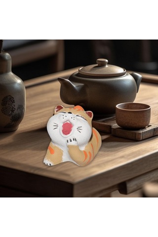 Homyl Kitaplık Hediye Yatak Odası Için Kedi Çay Hayvanı 5,1 Cmx6,6 Cmx5 Cm