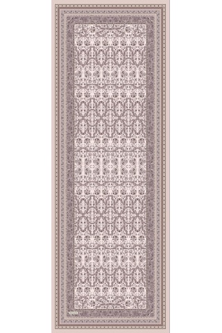 Premium Lux Original Etnik Desen Şal Vual İpek, 1. Sınıf, Hafif, Rahat, Şık, Tesettür Giyim Toz Pembe & Lila