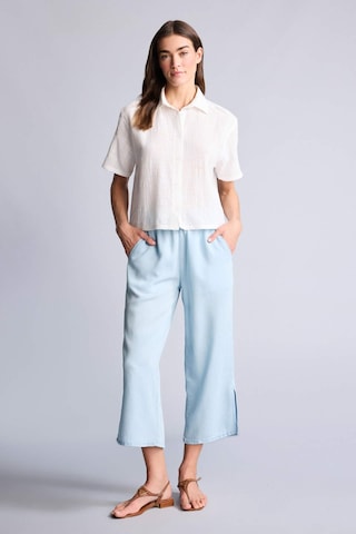 Defacto Pull On Culotte Yüksek Bel Tencel Yıkamalı Açık İndigo Pantolon D8240ax26hsnm85 İndigo-nm85