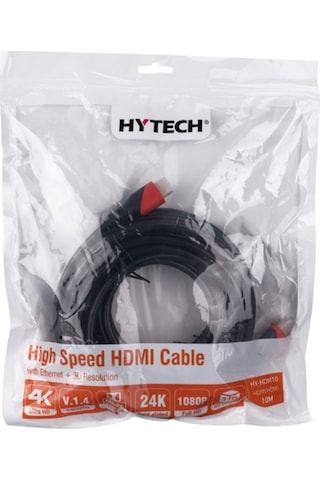 Ayt Hytech 10 Metre Hdmı Kablosu Altın Uçlu 1.4 Versiyon 3d Destekli Pc Bilgisayar Uydu Cihazı Monitör Görüntü Kablosu