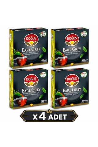 Doğuş Earl Grey Bardak Poşet Çay 200 G 100'lü X4 Adet