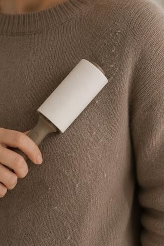 Tüy Toplayıcı Rulo Seti, Beyaz Renk, Patili Ergonomik Sap, 2 Yedek Rulo Toplam 90 Yaprak , Kedi Ve Köpek Tüyü, Kıyafet, Koltuk Ve Araç İçi Temizleyici