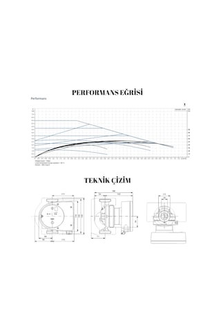 Grundfos Ups2 25-80 180 Sirkülasyon Pompası Rakor Dahil