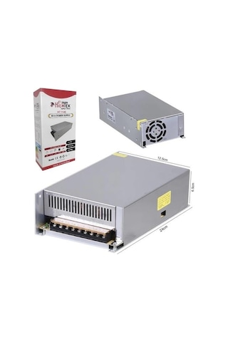 Hıghtek 60 Amper 12v 720w Geniş Kasa Fanlı Ayarlı Voltaj Düğmeli Led Trafosu Ht-1148
