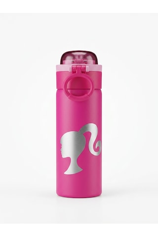 Barbie Çift Fonksiyon Kapaklı Çelik Matara 600ml .
